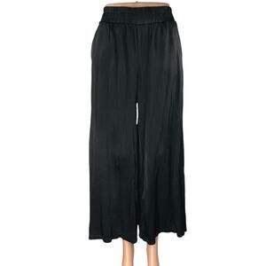 Oxxo Women's Black High Waisted Pull On Palazzo Wide Leg Trousers Pants Size XS